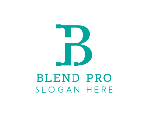 Modern Teal B logo design