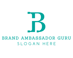 Modern Teal B logo design