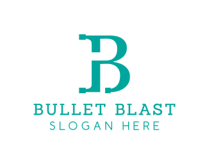 Modern Teal B logo design