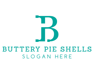 Modern Teal B logo design