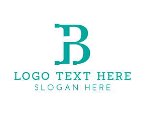 Modern - Modern Teal B logo design