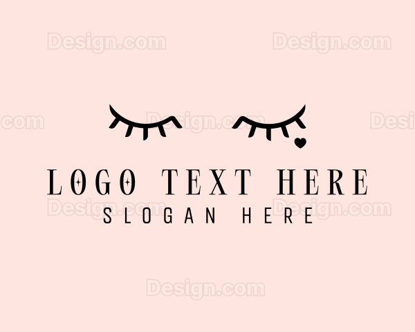 Feminine Eyelash Beauty Logo