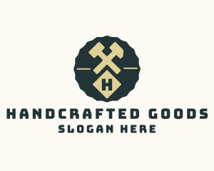 Blacksmith Hammer Construction Handyman logo