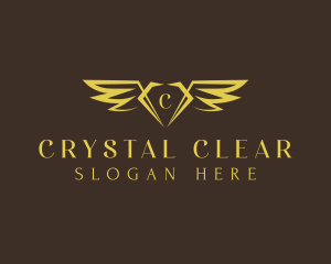 Luxury Diamond Wing logo design