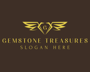 Luxury Diamond Wing logo design