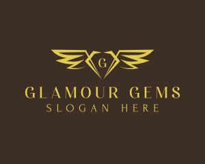 Luxury Diamond Wing logo design