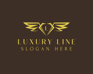 Luxury Diamond Wing logo design