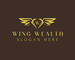 Luxury Diamond Wing logo design