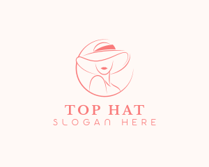 Lady Hat Fashion logo design