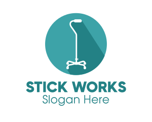 Senior Walking Stick logo design