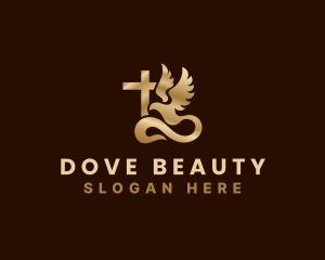 Dove Cross Christian logo design