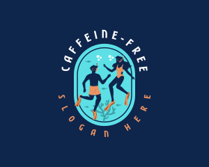 Free Diver Snorkeling logo design