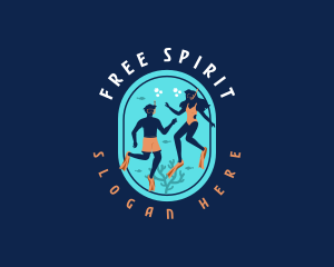 Free Diver Snorkeling logo design