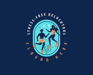 Free Diver Snorkeling logo design