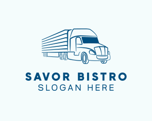 Logistics Transportation Truck Logo