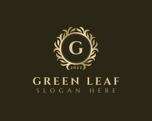 Floral Leaves Ornament logo design