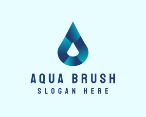 Gradient Water Droplet logo design