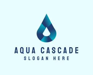 Gradient Water Droplet logo design