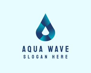 Gradient Water Droplet logo design