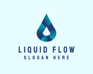 Gradient Water Droplet logo design