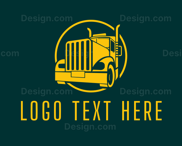 Trailer Truck Vehicle Logo