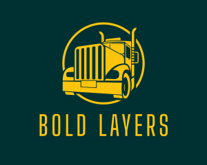 Trailer Truck Vehicle logo design