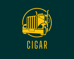 Trailer Truck Vehicle logo design