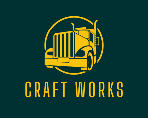 Trailer Truck Vehicle logo design