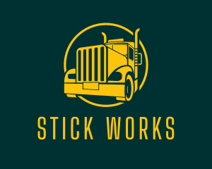 Trailer Truck Vehicle logo design