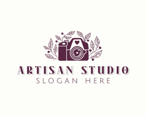 Camera Floral Photography logo design