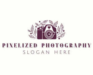 Camera Floral Photography logo design