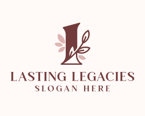 Leaf Nature Letter L logo design