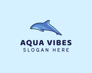 Swimming Wild Dolphin logo