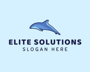 Swimming Wild Dolphin logo