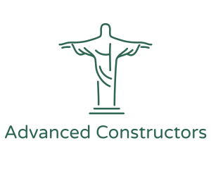 Christ Statue Outline logo design