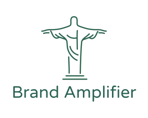 Christ Statue Outline logo design