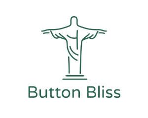 Christ Statue Outline logo design