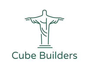 Christ Statue Outline logo design