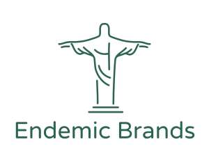 Christ Statue Outline logo design