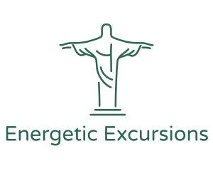 Christ Statue Outline logo design