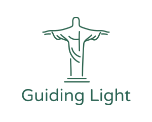 Christ Statue Outline logo design