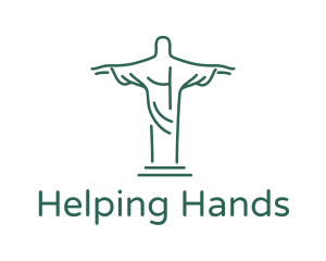 Christ Statue Outline logo design