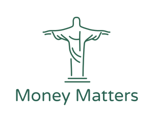 Christ Statue Outline logo design