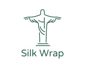 Christ Statue Outline logo design