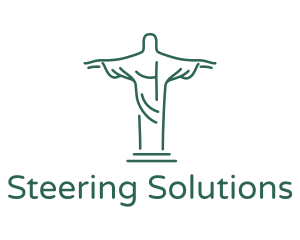 Christ Statue Outline logo design