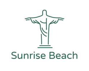 Christ Statue Outline logo design