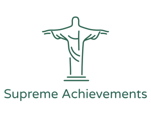 Christ Statue Outline logo design