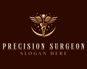 Deluxe Caduceus Hospital logo design