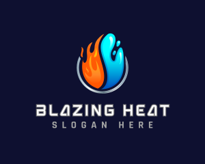 HVAC Thermal Heating Cooling logo design