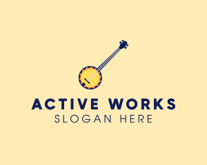 Sunny Banjo Player Music logo design